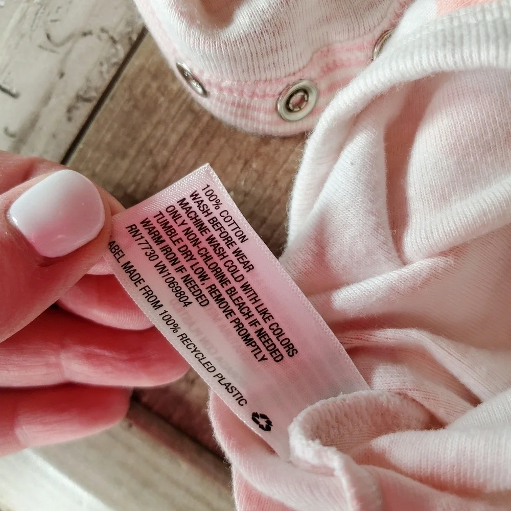 Gerber Baby Girl Pink and White Fox Onesies Bundle Size 6-9m 100% Cotton